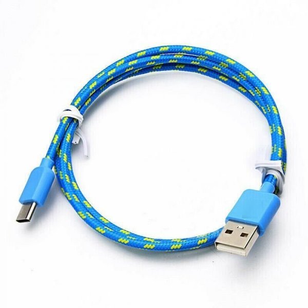 Sanoxy 1m/ 3ft USB C Cable Type C Fast Charger For OEM Samsung Galaxy S8 S9 S10 Plus Note 8 10 Blue SANOXY-CABLE52